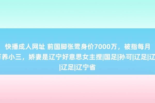 快播成人网址 前国脚张鹭身价7000万，被指每月20万养小三，娇妻是辽宁好意思女主捏|国足|孙可|辽足|辽宁省