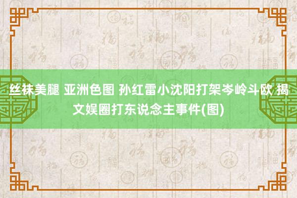 丝袜美腿 亚洲色图 孙红雷小沈阳打架岑岭斗欧 揭文娱圈打东说念主事件(图)